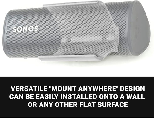 Spartan Mounts Bluetooth Speaker WHITE Wall Mount - for SONOS ROAM Bluetooth Speaker, Low Profile, Home, Office, Garage, Dorm, Patio, Auto, RV, Bo...