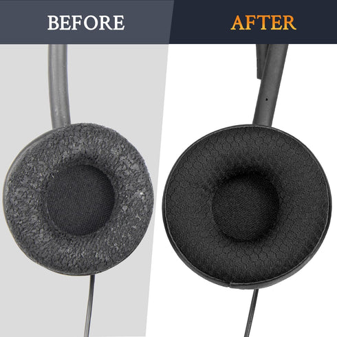 SOULWIT 60mm Ear Pads Replacement for Plantronics HW510/HW520, Audio 310/345/476/628, Earpads for Poly Blackwire C210/C220/C310/C320/C325/C3200/C3...
