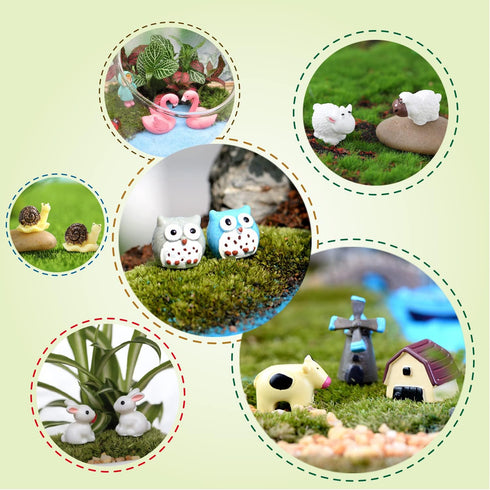Dracarys Selected 50 Pcs Fairy Garden Accessories, Fairy Garden Kit, Fairy Garden Animals, Miniature Figurines, Micro Landscape Ornaments Kit, Mul...