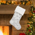 Comfy Hour Let It Snow Collection 18"x11" Silver Snowflake Stocking, Polyester...