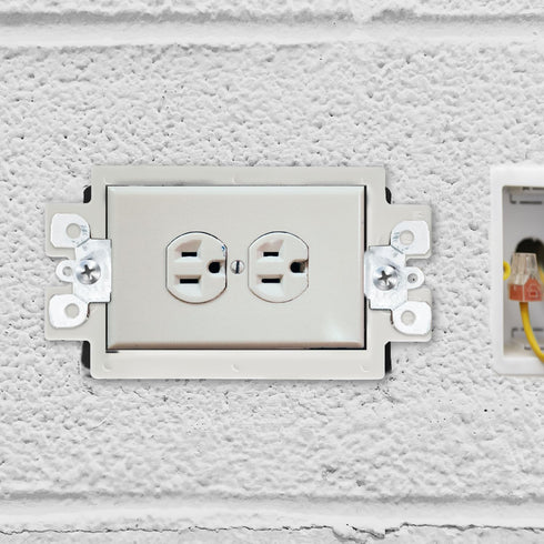 8pcs BE1-2 Electrical Outlet Box Extenders, 1 Gang/Single Gang Electric Box Extension with 16pcs Screws Power Switch Receptacles Accessories (Whit...