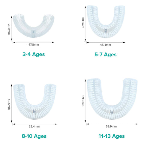 autobrush Silicone U Shaped Brush Head Replacement, Brush Head Refills, 360 Degree Oral Teeth Cleaning, Automatic Toothbrush Head Accessories, Adu...