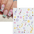 Flower Nail Art Stickers 5D Embossed Self Adhesive Nail Decals Spring Daisy Nail Design Summer Flower Petal Heart Nails Supplies Nail Sticker for ...