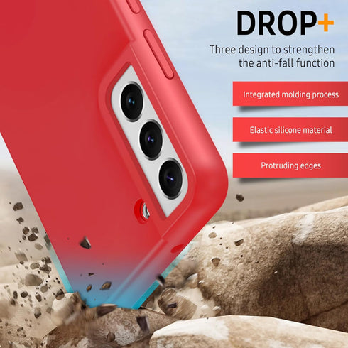 Galaxy S22 5G Case, Samsung S22 2022 Case Liquid Silicone Case Dual Layer Hybrid Hard PC Soft Silicone Gel Rubber Slim Fit Shockproof Protective P...