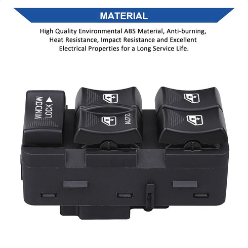 Power Master Window Switch 10283834 - Compatible with Chevy Impala 2000-2005, Buick Rendezvous 2002-2003 - Replace 10422427...