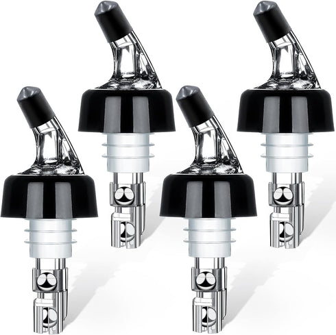 Automatic Measured Bottle Pourer - Quick Shot Spirit Measure Pourer Drinks Wine Cocktail Dispenser Home Bar Tools - 1oz/30ml (4 pack)...