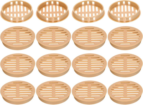 uxcell 20Pcs 60mm/2.4in Air Vents Circular Soffit Vents, Orange Plastic Soffit Vent Cover for Bathroom Home, Office, Kitchen, Cabinet, Wardrobe...