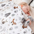HOMRITAR Baby Blanket for Boys Girls Soft Plush Minky Blanket with Double Layer Dotted Backing for Toddler with Forest Foxes Multicolor Printed 30...
