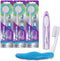 Folding Travel Toothbrush (6 Total, 3 Sets of 2) with Built-in Cover. Portable with Soft Bristles and Tongue Cleaner. for Camping, Hiking, Travel,...