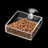 Shrimp Feeding Dish Square Fish Tank Feeding Bowl Clear Acrylic Aquarium Feeder Bowl with Suction Cup...