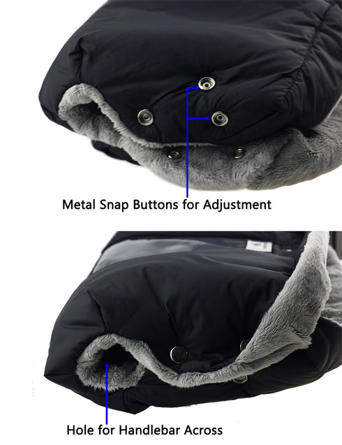 Fleece Stroller Hand Muff, BETITETO Winter Anti-Freeze Gloves for Baby Stroller Jogger Pram Water Resistant Warmer Gift for Parents and Caregivers...