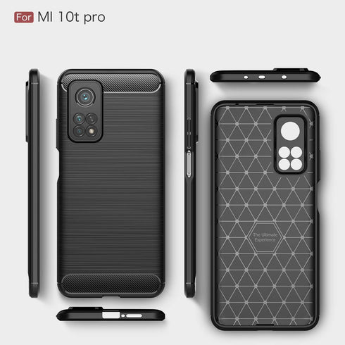 Case Compatible with Xiaomi Mi 10T Case, Compatible with Xiaomi Mi 10T Pro Case, Carbon Fiber Texture Design Shock Absorption Case Made for Xiaomi...