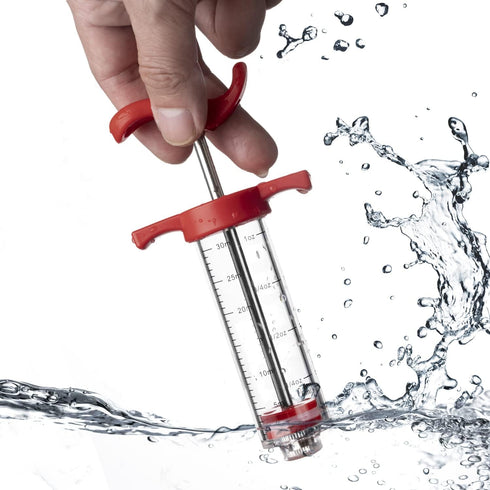 JY COOKMENT Meat Injector Syringe, 1-oz Marinade Flavor Injector with 2 Professional Needles,1 Cleaning Brushes...
