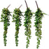Supla 4 pcs Artificial Hanging Succulents Faux Burro's Tail Picks Trailing String of Pearls Succulent Greenery Sprays 13.4" L for Basket Planter C...