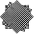 Gatherfun Disposable Paper Napkins Black and White Gingham for Dinner Picnic and Parties (Pack of 50)...