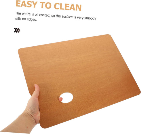 STOBOK Art Painting Oil Drawing Supplies Oil Painting Square Palette Acrylic Paint Palette Square Serving Tray Rectangular Wooden Artist Portable ...