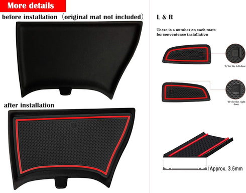 auovo Cup Holder Insert Liner Coaster Anti Dust Mats for Renegade Accessories 2018 2019 2020 2021 2022 2023 Custom Center Console Door Pads 18PCS ...
