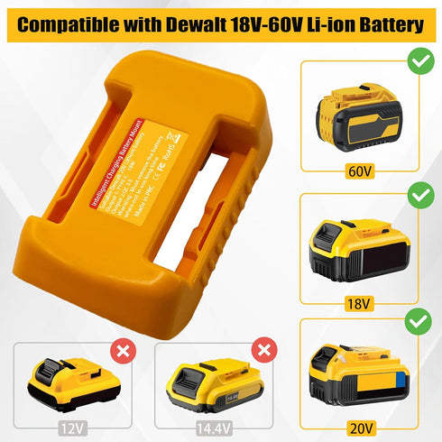 USB Power Tool Battery Chargers for Dewalt 20V Li-ion Battery ?USB Charger Adapter with USB-A&USB-C 2.1A Fast Charge Ports...