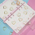 100 Pieces Gold Heart Paper Clips Cute Paper Clips Metal Journaling Paper Clamps Office Paperclips with Clear Plastic Box Paper Document Note Sort...