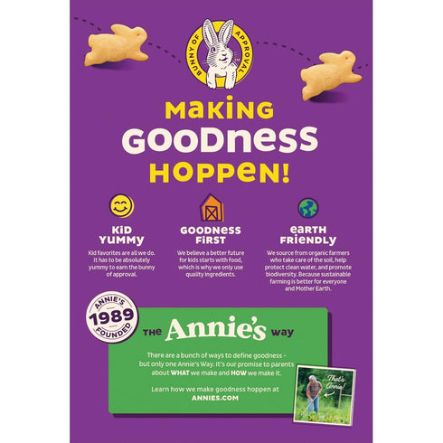 Annie's Organic White Cheddar Bunnies Baked Snack Crackers, 7.5 oz...