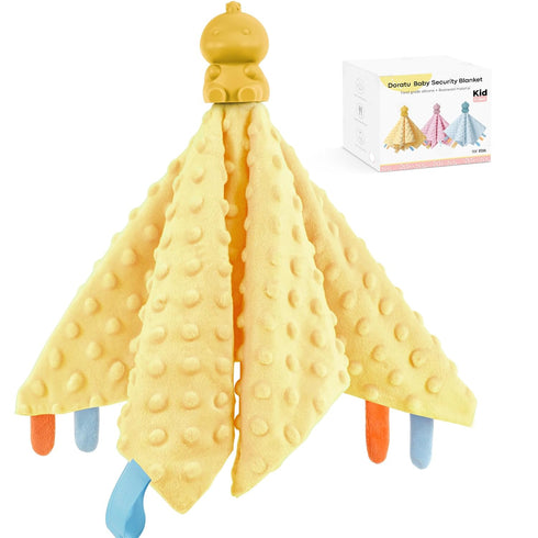 Loveys for Babies, 16" soft Baby Lovey Blanket,Baby Snuggle Toy Newborn Dinosaurs teething toys, Baby Girl Gifts for Infants and Toddlers (Yellow)...