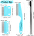 5 Pieces Dog Eye Combs Tear Stain Remover Combs Pet Grooming Comb for Small Dogs Gently Removing Eye Mucus and Crust (Light Blue, Black)...