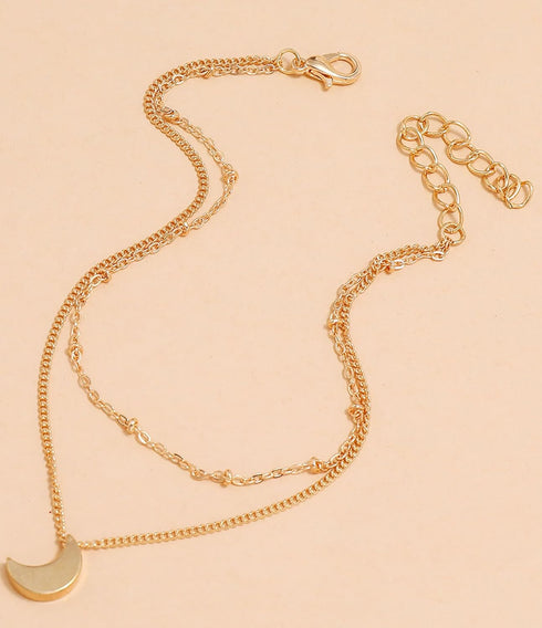 Dainty Gold/Silver Anklet for Women 14K Gold Plated Layered Satellite Beads Heart Anklets Layering Rhinestone Cubic Zirconia Ankle Bracelets Minim...