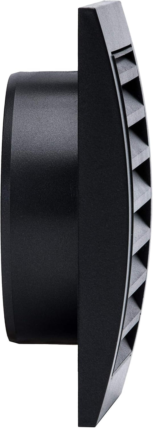 Vent Systems 4'' Inch Anthracite Air Vent Cover Dryer Vents and Bathroom Exhaust Vents Pipe, Louvered Dryer Vent Cover - Exhaust, Supply Air Regis...