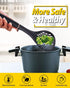 TENTA Kitchen 2pcs Pasta Spoon Kitchen Spoons Spider Strainer Metal Strainer Wok Utensils Spider Skimmer Stainless Steel & Nylon Slottes Spoon, Sp...