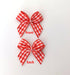 50pcs 1.2-Inch Mini Red Gingham Ribbon Bows for Crafts Plaid Ribbon Bows Appliques for Christmas Ornament Embellishment Decoration(Red)...