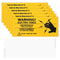 6 Pieces Electric Fence Warning Signs with 12 Pieces Zip Ties 10 x 4 Inch Yellow Caution Electric Signs, Plastic Fence Safe Caution Warning Sign f...