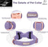 Lavender Dog Collars for Small Dog,Cute Corduroy Dog Collar with Bow Tie Safety Metal Buckle Adjustable Puppy Collars for Small Medium Large Boy&G...