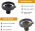 IBC Tote Adapter, IBC Tote Tank Food Grade Drain Adapter, 275-330 Gallon ibc tote fittings for Garden Hose?2.44" Fine Threads X 3/4" Garden Hose M...