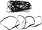 Lovermusic 20Pcs Width 0.19inch Flat Cassette Tape Machine DVD Drive Rubber Belt Replacement for Recorder Black...