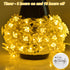 echosari Flower String Lights Battery Operated, 158" Lotus Flower Fairy Lights with Auto Timer 8 Modes, Soft Rubber Flowers String Lights Waterpro...