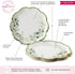 Kate Aspen Sage Green Party Decorations, Eucalyptus Floral 9 in. Decorative Premium Paper Plates (350 GSM weight -Set of 16) - Perfect for Greener...
