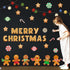 Whaline 76Pcs Merry Christmas Classroom Bulletin Board Decoration Kit Gingerbread Candy Cane Cutouts with Glue Point Red White Stripes Bulletin Bo...