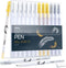 Ohuhu Gold Silver White Gel Pens: 12 Pack Extra Fine Point Pens Opaque Gel Ink Pens Smooth White Ink Pens for Highlight Black Paper Art Drawing Sk...