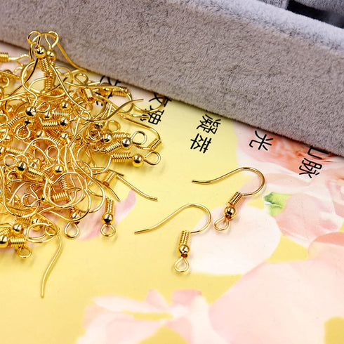 St. Kunkka 600 Pcs Hypoallergenic Earring Hooks Set - Gold Earring Making Kit with Backs & Jump Rings for Jewelry Making...