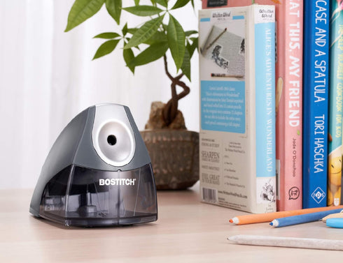 Bostitch Office Personal Electric Pencil Sharpener, Powerful Stall-Free Motor, High Capacity Shavings Tray, Gray (EPS4-KTGRAY)...