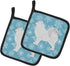 Caroline's Treasures BB3559PTHD Winter Snowflake Samoyed Pair of Pot Holders Kitchen Heat Resistant Pot Holders Sets Oven Hot Pads for Cooking Bak...