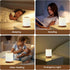 Night Light, Rechargeable Bedside Touch Lamp, Dimmable Night Light with Warm Light & Color Changing RGB,Touch Color-Changing Ring, Portable Night ...