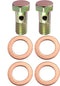 X AUTOHAUX 2 Set Banjo Bolt Brake Fitting Adapter Kit M10x1.5 Brake Line Thread Single Banjo Bolt with 10mm Spacers...