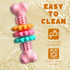 Dog Chew Toys for Small Dogs Toothbrush Stick Teeth Cleaning Brush Dental for Aggressive Chewers, Durable Interactive Dog Toys, Rubber Dog Toys fo...