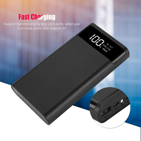 Yosoo Power Bank Battery Box DIY Type C Two Way Power Bank Nesting Case, 6 Sections Power Bank Battery Container Box, Flat Head Battery Charge Out...