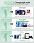 YKZ Multi Charging Cable 2Pack, 3-in-1 USB Retractable Phone Charger Cord with USB C/Micro USB/IP Port for Phones and Tablets, Perfect for Car/Tra...