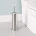 Home Basics Stainless Steel Toilet Brush Holder with Diamond Top, for Bathroom Storage – Heavy Duty, Deep Cleaning, Silver...