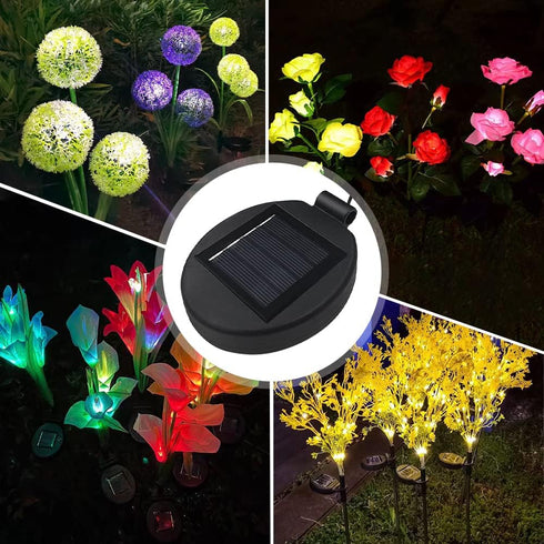Solar Lantern Light Replacement Top ,LED Solar Panel Lantern Lid Lights Replacement Part for Outdoor Flower DIY Solar Flower Lights Garden Patio D...