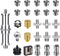 26PCS Camera Screws Mount Set 1/4 Inch and 3/8 Inch Threaded Converter Screws Adapter Flash Shoe Mount for DSLR Camera/Tripod/Monopod/Ballhead/Fla...