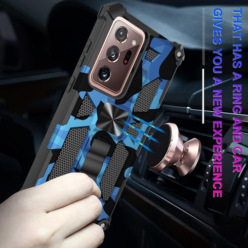 Asuwish Phone Case for Samsung Galaxy Note 20 Ultra 5G with Screen Protector and Stand Hybrid Rugged Camo Protective Cell Cover Note20 Plus Notes ...
